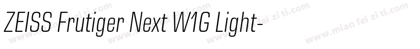 ZEISS Frutiger Next W1G Light字体转换